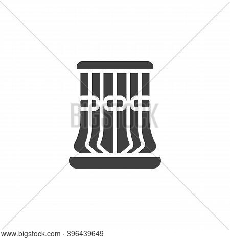 Indian Musical Drum Vector Icon. Filled Flat Sign For Mobile Concept And Web Design. Indian Drum Gly