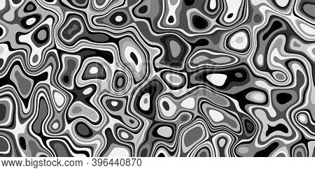 Abstract Background With Liquid Chrome Metal Surface Pixelated Structure