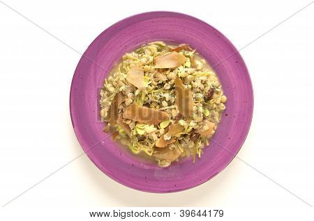 Soupe de lentilles aux algues