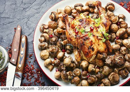 Baked Poult With Mushroom