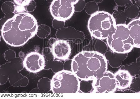 Amazing Design Big Amount Of Biological Cells Digital Graphic Background Illustration