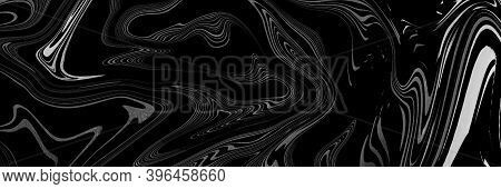 Black And White, Abstract Liquify Effect Background, Marble Pattern Texture