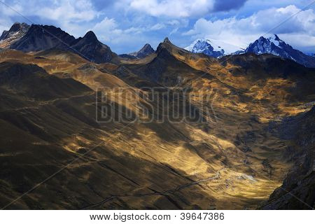 Alpine landskab i Cordiliera Huayhuash, Gennemlæsning, Sydamerika