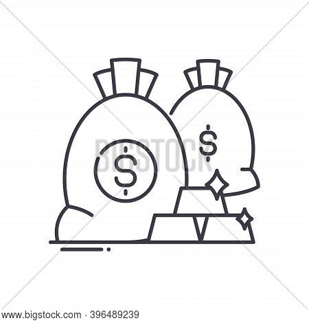 Financial Asset Icon, Linear Isolated Illustration, Thin Line Vector, Web Design Sign, Outline Conce