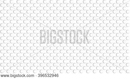 Flat Embossed White Round Texture. Abstract Background Design Template. Realistic Rendition. Golf Ba