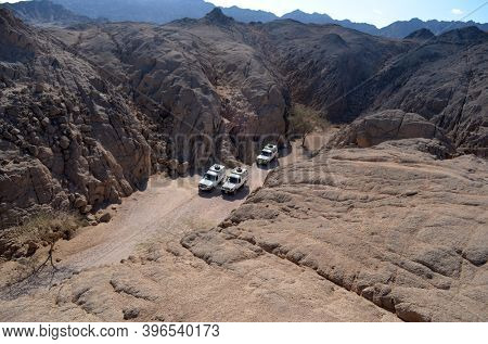 Toyota jeep popular for desert safari. Sharm El Sheikh, Egypt on November 8, 2020