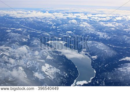 Kachess Lake And Cle Elum Lake, Usa In Winter