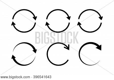 Rotate Vector Arrow Icon. Vector Isolated Sign Symbols And Elements. Refresh And Reload Arrow Icon. 