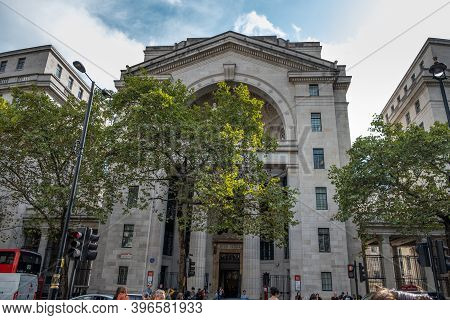 London, Uk - September 24, 2019: Bush House, King's College London Strand Campus North Entrance