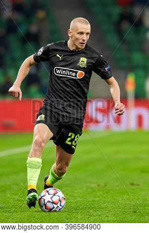 Krasnodar, Russia - November 24, 2020: Igor Smolnikov Of Fc Krasnodar In Action During The Uefa Cham