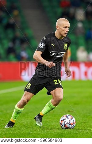 Krasnodar, Russia - November 24, 2020: Igor Smolnikov Of Fc Krasnodar In Action During The Uefa Cham