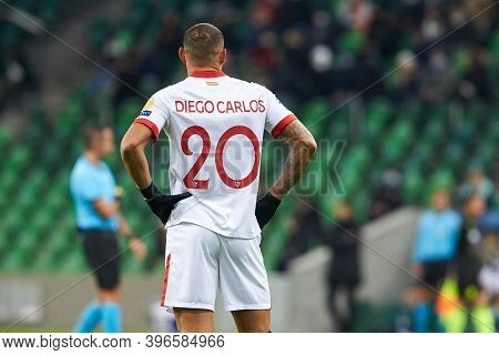 Krasnodar, Russia - November 24, 2020: Diego Carlos Of Sevilla Fc In Action During The Uefa Champion