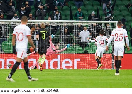Krasnodar, Russia - November 24, 2020: Evgeni Gorodov Of Fc Krasnodar In Action During The Uefa Cham