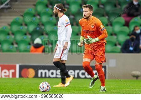 Krasnodar, Russia - November 24, 2020: Tomas Vaclik Of Sevilla Fc In Action During The Uefa Champion