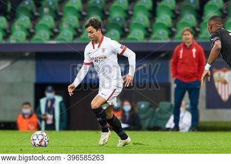 Krasnodar, Russia - November 24, 2020: Oliver Torres Of Sevilla Fc In Action During The Uefa Champio