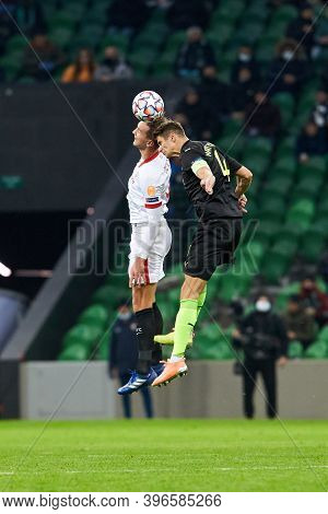 Krasnodar, Russia - November 24, 2020: Aleksandr Martynovich Of Fc Krasnodar Battle For The Ball Dur