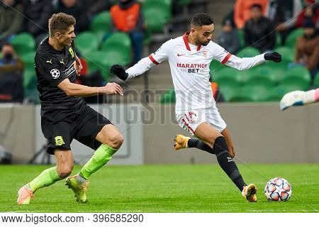 Krasnodar, Russia - November 24, 2020: Youssef En-nesyri Of Sevilla Fc In Action During The Uefa Cha