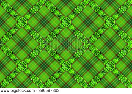 Сlassic Plaid Patterned Overlay. New Cell Design Option. The Basis Is Armagh Tartan