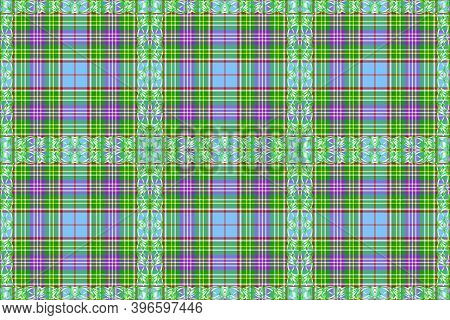 Сlassic Plaid Patterned Overlay. New Cell Design Option. The Basis Is Isle Of Man Tartan