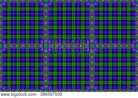 Сlassic Plaid Patterned Overlay. New Cell Design Option. The Basis Is Durham Tartan