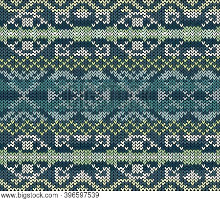 Fair Isle Knitted Colorful Seamless Pattern, Scandynavian Style