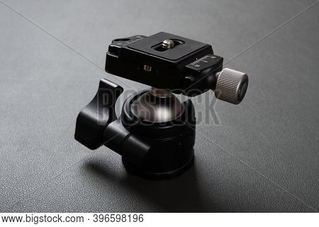 Compact Ballhead Tripod Head In A Dark Background