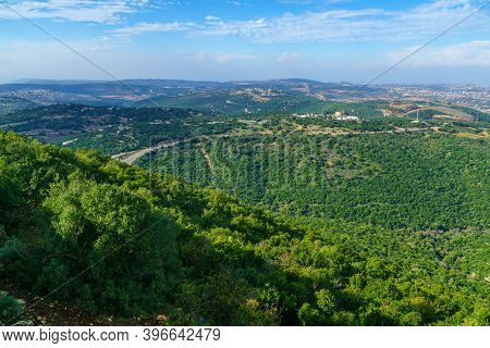 View Of The Upper Galilee, And Southern Lebanon, From Adir Mountain, Northern Israel