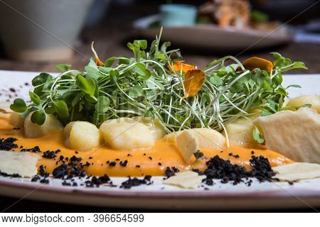 Eggless Lenten Potato Gnocci Tomato Garlic Sauce