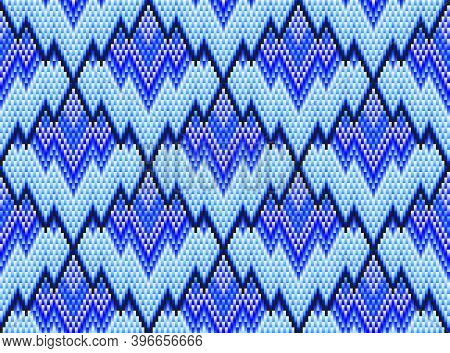 Bargello, Florentine, Italian Embroidery. Imitation. Seamless Background