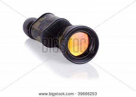 ทหารสี monocular แยกต่างหากบนพื้นสีขาว