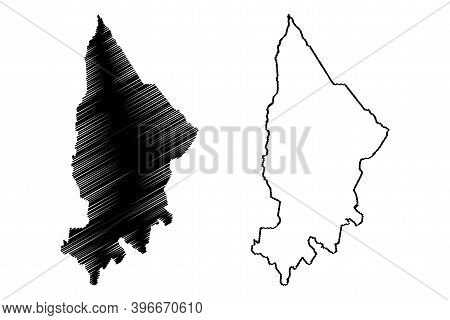 Baringo County (republic Of Kenya, Rift Valley Province) Map Vector Illustration, Scribble Sketch Ba