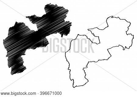 Kericho County (republic Of Kenya, Rift Valley Province) Map Vector Illustration, Scribble Sketch Ke