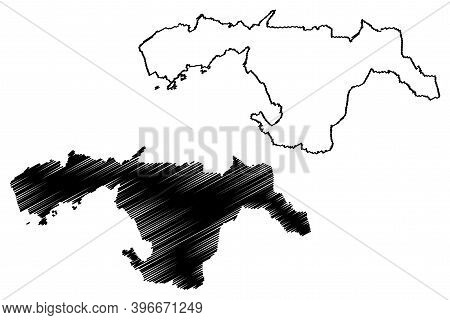 Kisumu County (republic Of Kenya, Nyanza Province) Map Vector Illustration, Scribble Sketch Kisumu M