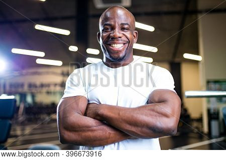 Spain Man In White Cotton T-thirt Ready For Working Out In Gym After Second Wave Of Quarantine