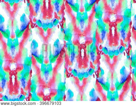 Watercolor Ethnic Design. Traditional Spalier Texture. Kilim Native Background. Ikat Geometric Swimw