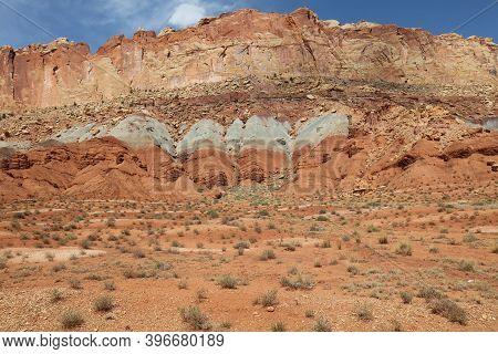 Rockformation In Capitol Reef National Park. Utah. United States