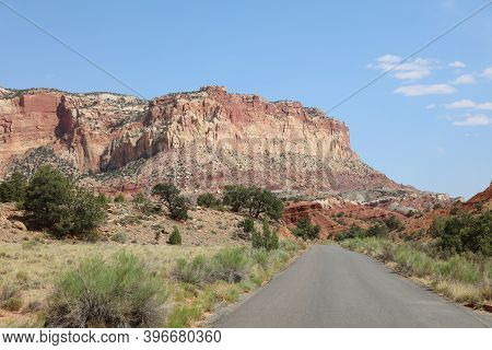Rockformation In Capitol Reef National Park. Utah. United States