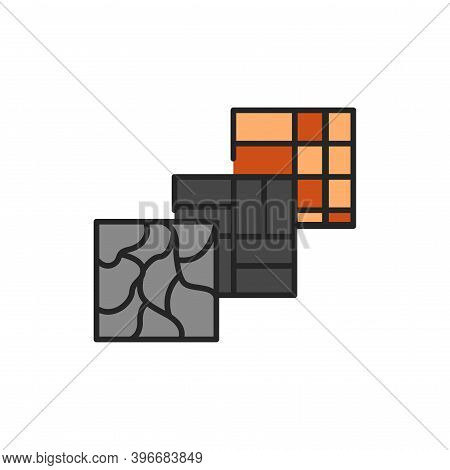 Paving Slabs Color Line Icon. Pictogram For Web Page, Mobile App, Promo.