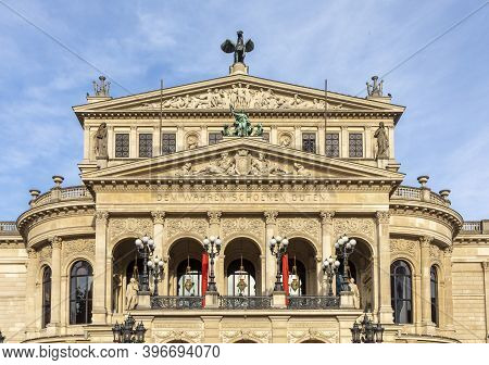 Facade Of Opera House „alte Oper Frankfurt