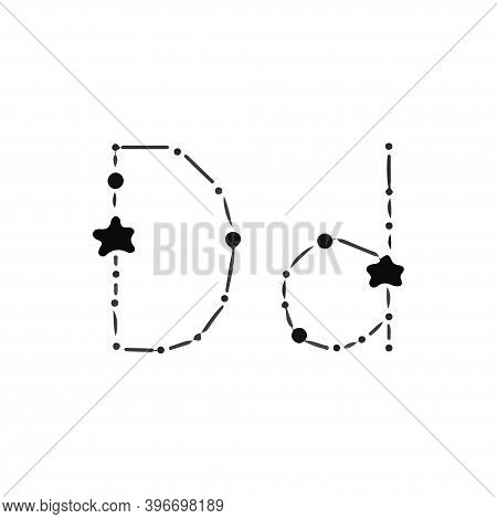 Letter D Logo Template Vector Design Stars Constellation