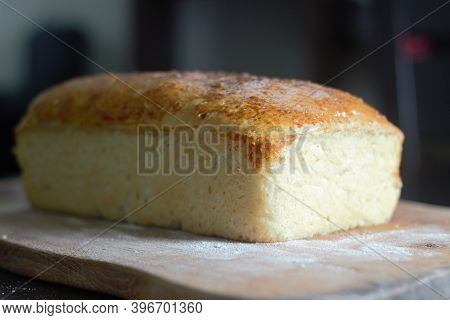 White Bread Home Baked For Breakfast With Nice Texture And Colour