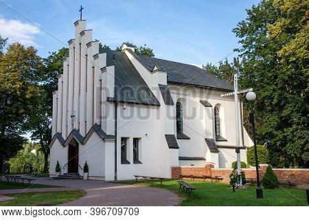 Wawolnica, Poland - August 24,2020: Chapel Of The Miraculous Statue Of Our Lady Of Kebelskiej.