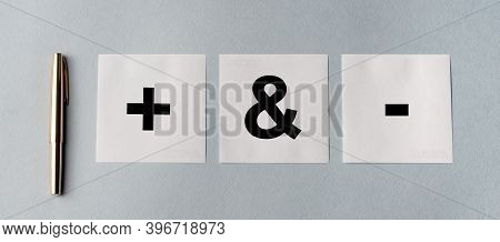 Minus Vs Plus Signs, Image & Photo (Free Trial) | Bigstock