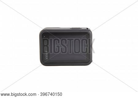 Moscow, Russia - November 20, 2020: New Flagship Action Camera Gopro Hero 9 Isolated
