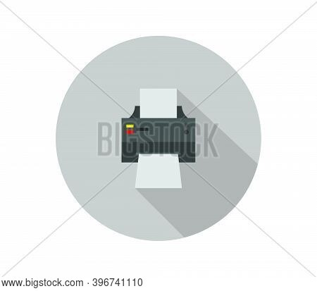Printer Icon Illustrated In Vector On White Background