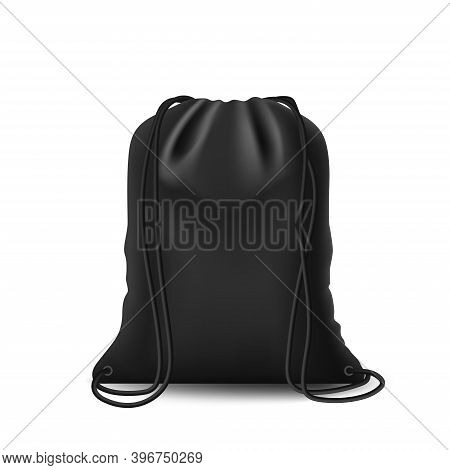 Bag Mockup Template. Blank Set Of Bags, Backpack For Sport Or School Cloth And Shoes. Vector Realist