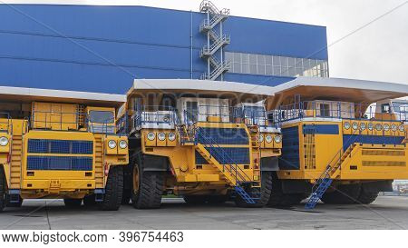The Worlds Biggest Truck With Electric Drive System Consisting Of Four Electric Motors. Mining Two-a