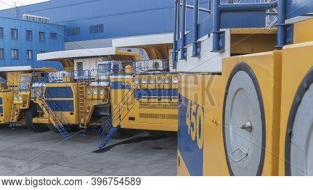 The Worlds Biggest Truck With Electric Drive System Consisting Of Four Electric Motors. Mining Two-a