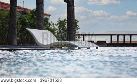 Pool Beautiful Sea At Sunset At Phuket.swimming In The Pool By The Sea.swimming Pool By The Sea. Phu