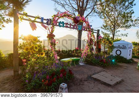 Bangkok,thailand - 12 November, 2020: Khao Takhian Ngo Landmark Of High Mountain In Morning Time